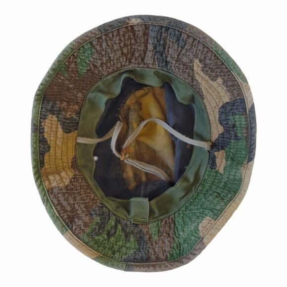 Vintage Camouflage Fishing Hunting Hat Cotton Adjustable Unisex Outdoors Costume - Picture 6 of 8